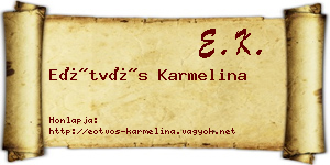 Eötvös Karmelina névjegykártya